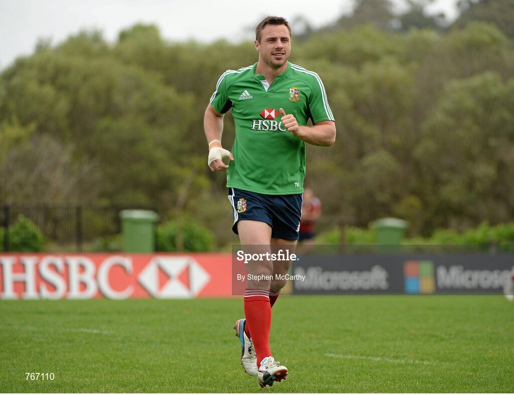 3 July 2013; Tommy Bowe, British & Irish Lions, during squad training ahead of their 3rd test match against Australia on Saturday. British & Irish Lions Tour 2013, Squad Training. Noosa Dolphins RFC, Dolphin Oval, Sunshine Beach, Queensland, Australia. Picture credit: Stephen McCarthy / SPORTSFILE