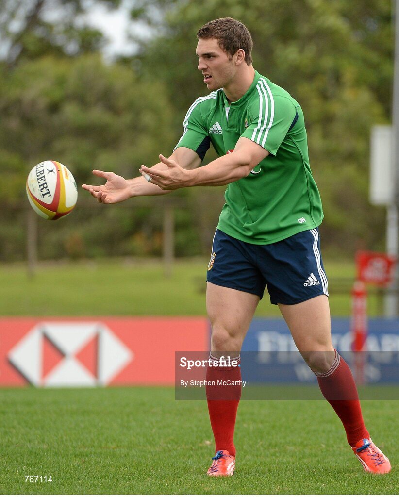 3 July 2013; George North, British & Irish Lions, during squad training ahead of their 3rd test match against Australia on Saturday. British & Irish Lions Tour 2013, Squad Training. Noosa Dolphins RFC, Dolphin Oval, Sunshine Beach, Queensland, Australia. Picture credit: Stephen McCarthy / SPORTSFILE