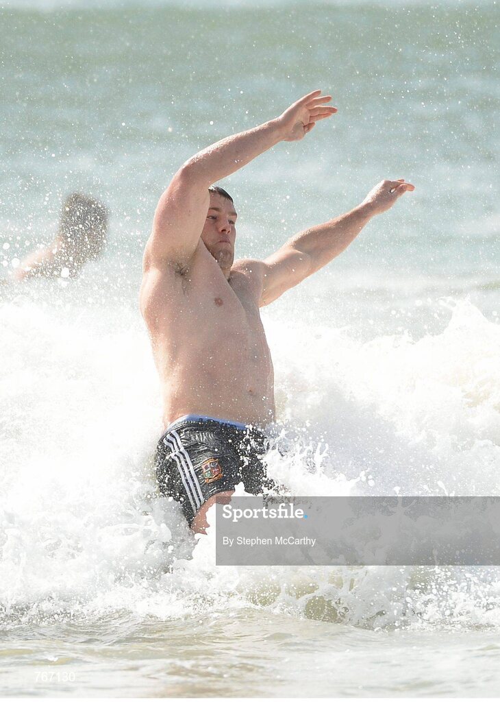 3 July 2013; Sean O'Brien, British & Irish Lions, during a recovery session in the sea at Noosa Beach following squad training ahead of their 3rd test match against Australia on Saturday. British & Irish Lions Tour 2013, Recovery Session. Noosa Heads, Queensland, Australia. Picture credit: Stephen McCarthy / SPORTSFILE