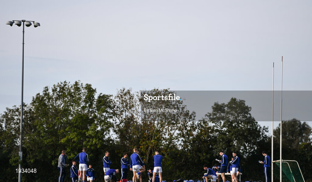 27 September 2020; Ardee St. Mary's players ahead of the Louth County Senior Football Championship Final match between Naomh Mairtin and Ardee St Mary’s at Darver Louth Centre of Excellence in Louth. Photo by Ben McShane/Sportsfile