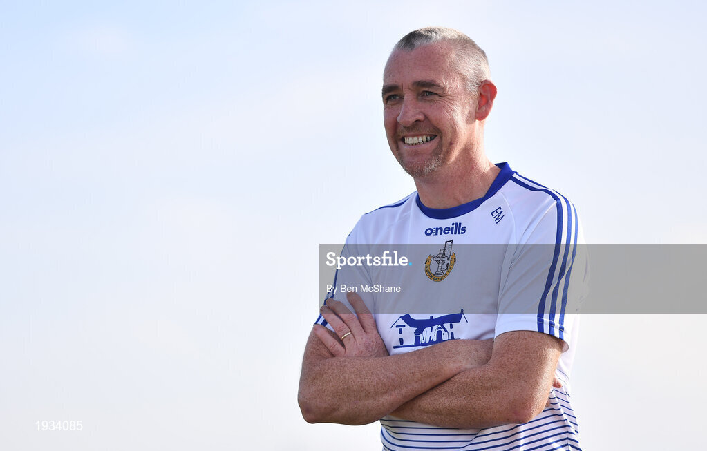 27 September 2020; Naomh Mairtain selector Eddie Martin ahead of the Louth County Senior Football Championship Final match between Naomh Mairtin and Ardee St Mary’s at Darver Louth Centre of Excellence in Louth. Photo by Ben McShane/Sportsfile