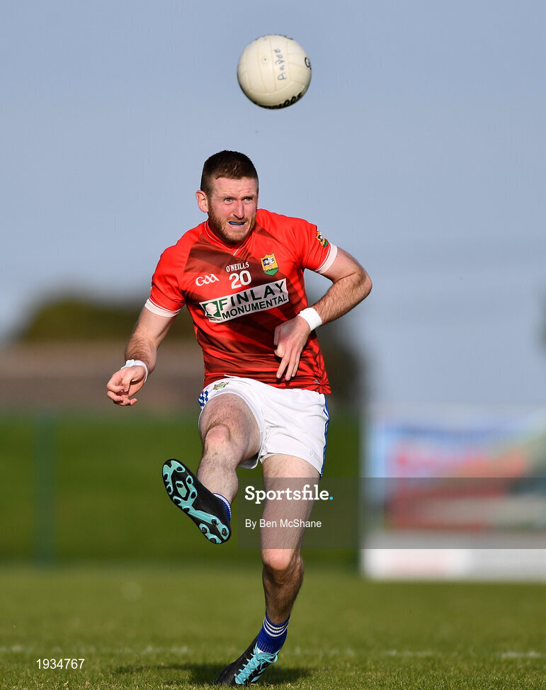27 September 2020; Robert Leavy of Ardee St Mary's during the Louth County Senior Football Championship Final match between Naomh Mairtin and Ardee St Mary’s at Darver Louth Centre of Excellence in Louth. Photo by Ben McShane/Sportsfile