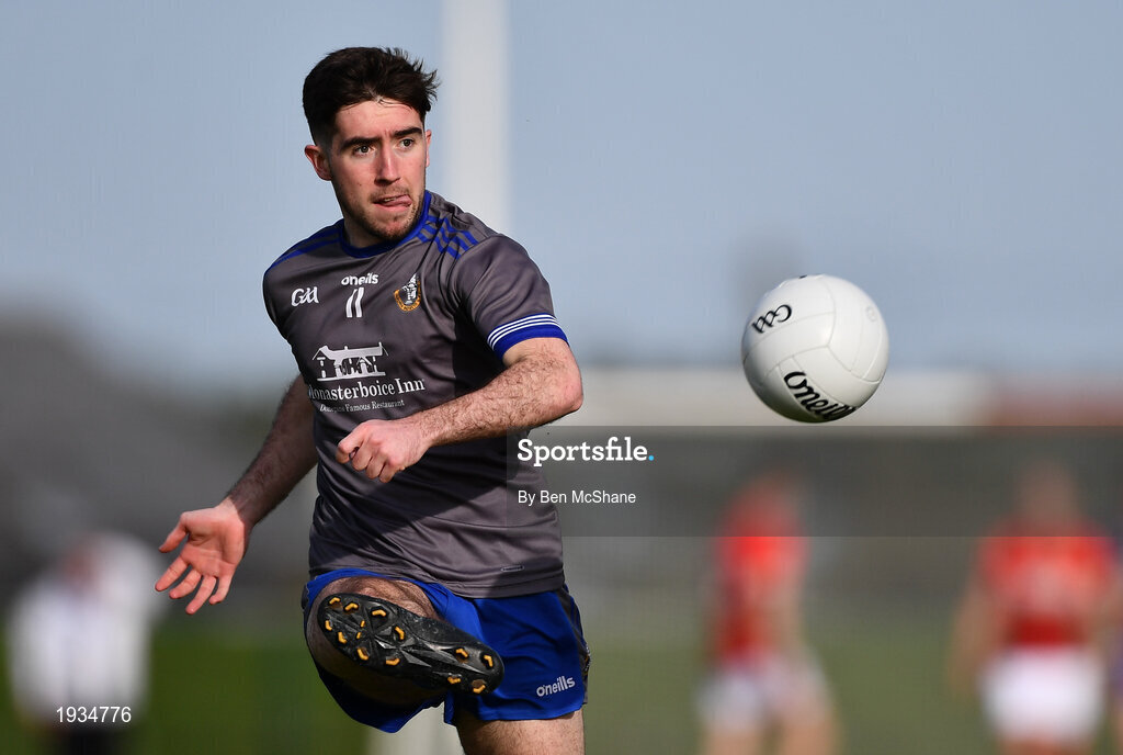 27 September 2020; Eoghan Callaghan of Naomh Mairtin during the Louth County Senior Football Championship Final match between Naomh Mairtin and Ardee St Mary’s at Darver Louth Centre of Excellence in Louth. Photo by Ben McShane/Sportsfile