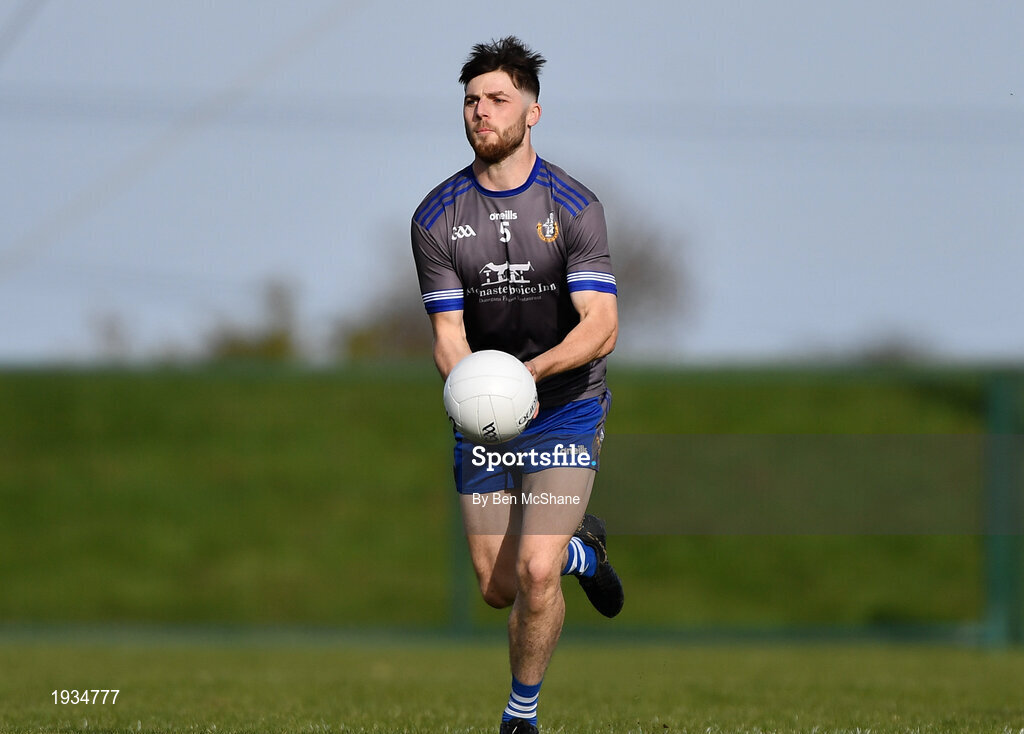27 September 2020; John Clutterbuck of Naomh Mairtin during the Louth County Senior Football Championship Final match between Naomh Mairtin and Ardee St Mary’s at Darver Louth Centre of Excellence in Louth. Photo by Ben McShane/Sportsfile
