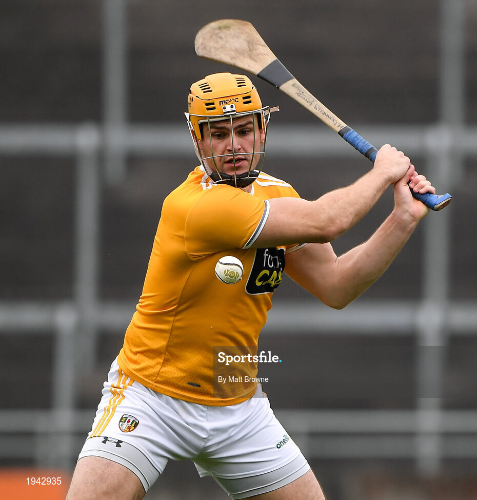 18 October 2020; Matthew Donnelly of Antrim during the Allianz Hurling League Division 2A Final match between Antrim and Kerry at Bord na Mona O'Connor Park in Tullamore, Offaly. Photo by Matt Browne/Sportsfile