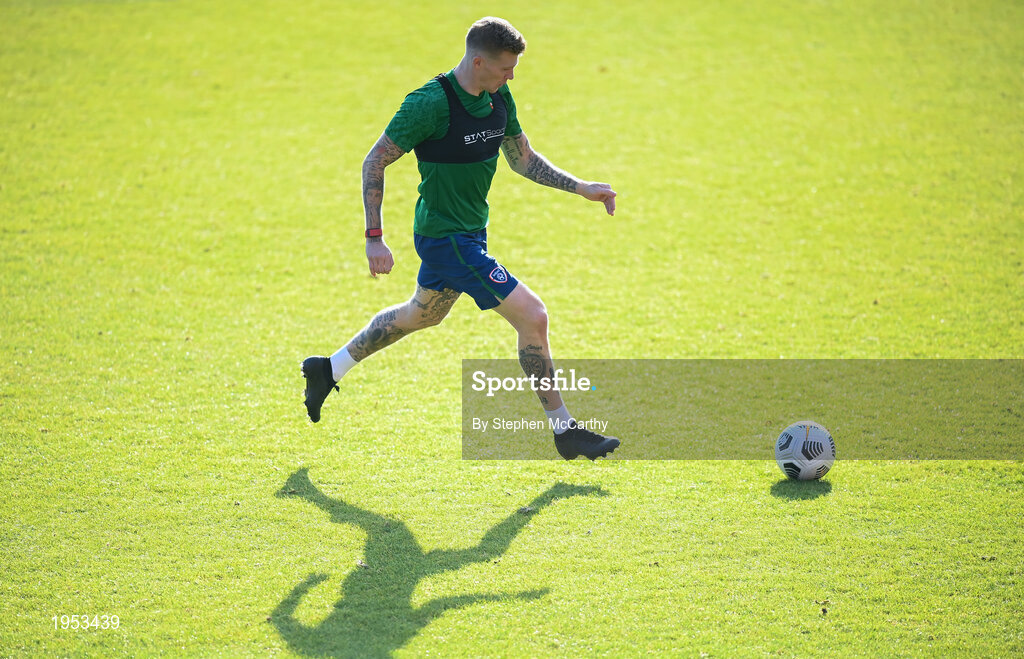 10 November 2020; James McClean during a Republic of Ireland training session at The Hive in London, England. Photo by Stephen McCarthy/Sportsfile