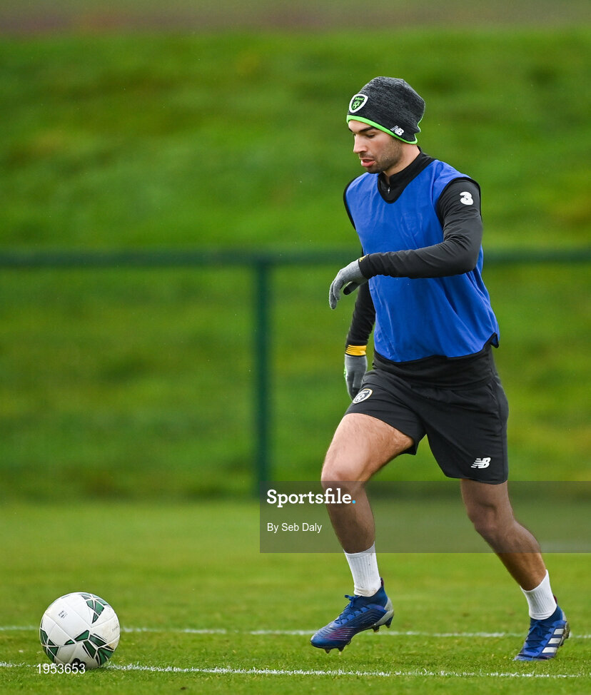 11 November 2020; Danny Mandroiu during a Republic of Ireland U21 training session at the FAI National Training Centre in Abbotstown, Dublin. Photo by Seb Daly/Sportsfile