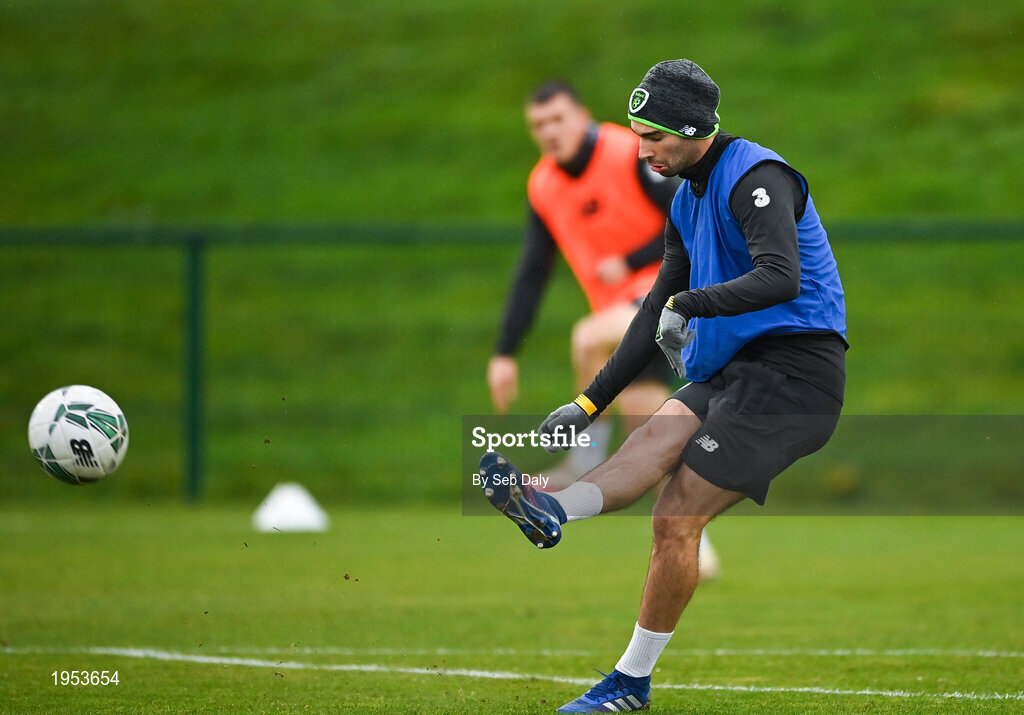 11 November 2020; Danny Mandroiu during a Republic of Ireland U21 training session at the FAI National Training Centre in Abbotstown, Dublin. Photo by Seb Daly/Sportsfile