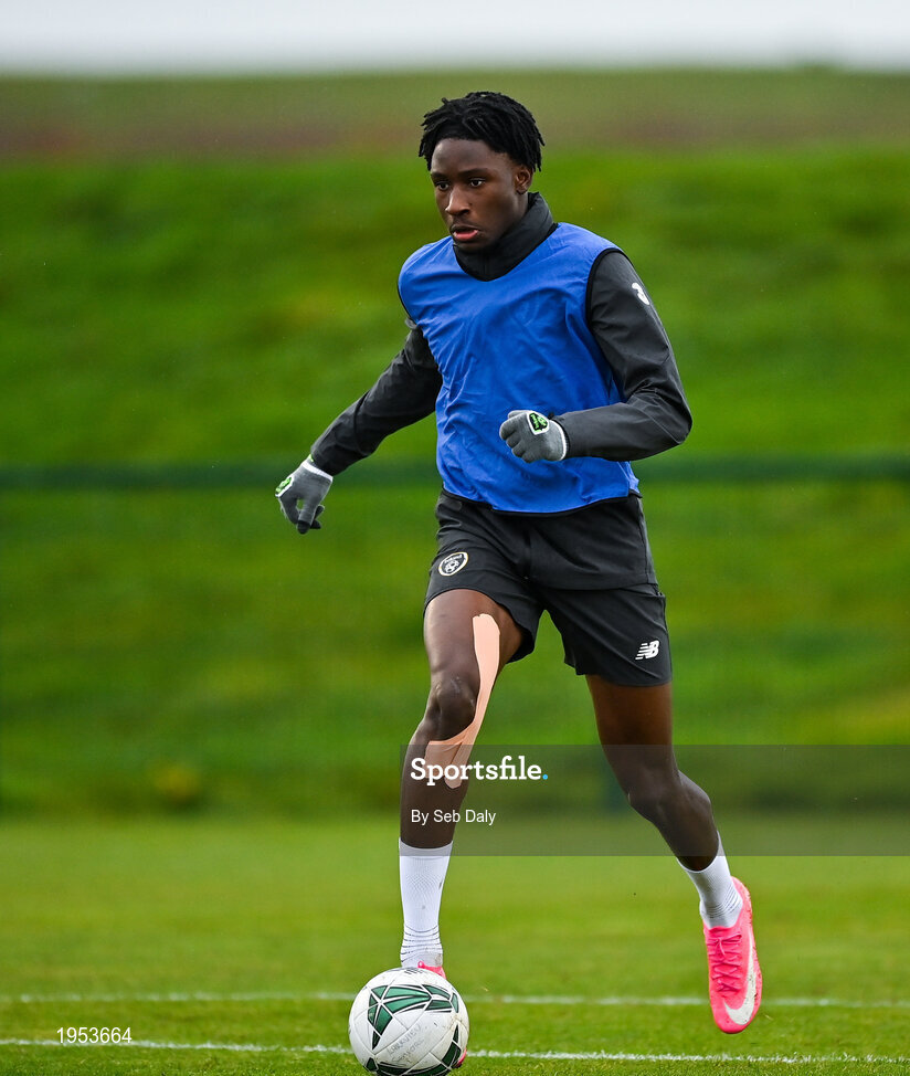11 November 2020; Joshua Kayode during a Republic of Ireland U21 training session at the FAI National Training Centre in Abbotstown, Dublin. Photo by Seb Daly/Sportsfile