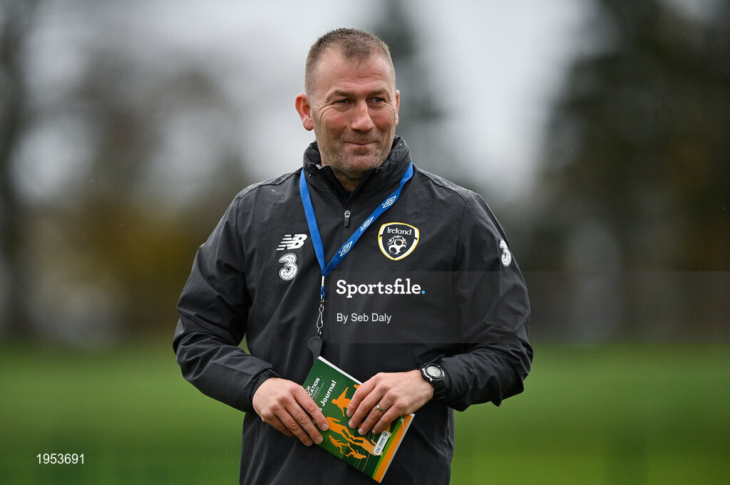 11 November 2020; Assistant manager Alan Reynolds during a Republic of Ireland U21 training session at the FAI National Training Centre in Abbotstown, Dublin. Photo by Seb Daly/Sportsfile