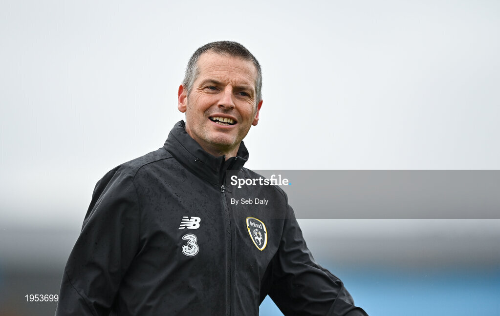 11 November 2020; Manager Jim Crawford during a Republic of Ireland U21 training session at the FAI National Training Centre in Abbotstown, Dublin. Photo by Seb Daly/Sportsfile