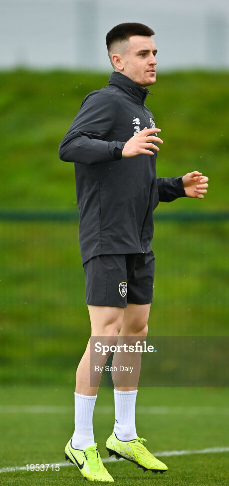 11 November 2020; Darragh Leahy during a Republic of Ireland U21 training session at the FAI National Training Centre in Abbotstown, Dublin. Photo by Seb Daly/Sportsfile