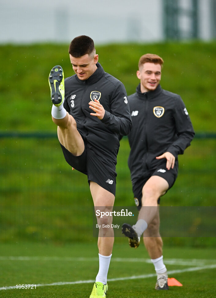 11 November 2020; Darragh Leahy during a Republic of Ireland U21 training session at the FAI National Training Centre in Abbotstown, Dublin. Photo by Seb Daly/Sportsfile
