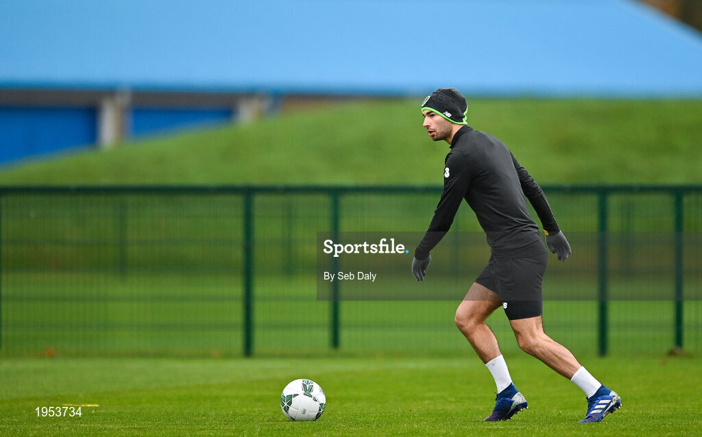 11 November 2020; Danny Mandroiu during a Republic of Ireland U21 training session at the FAI National Training Centre in Abbotstown, Dublin. Photo by Seb Daly/Sportsfile