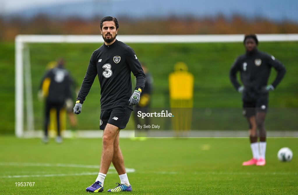 11 November 2020; Zack Elbouzedi during a Republic of Ireland U21 training session at the FAI National Training Centre in Abbotstown, Dublin. Photo by Seb Daly/Sportsfile
