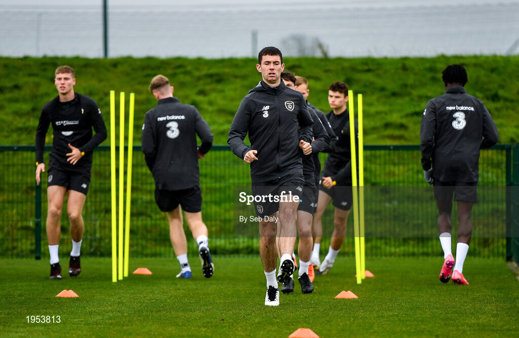 11 November 2020; Thomas O’Connor during a Republic of Ireland U21 training session at the FAI National Training Centre in Abbotstown, Dublin. Photo by Seb Daly/Sportsfile