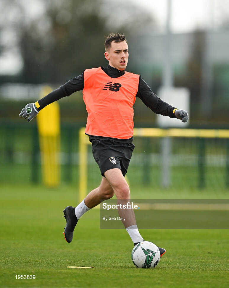 11 November 2020; Lee O'Connor during a Republic of Ireland U21 training session at the FAI National Training Centre in Abbotstown, Dublin. Photo by Seb Daly/Sportsfile