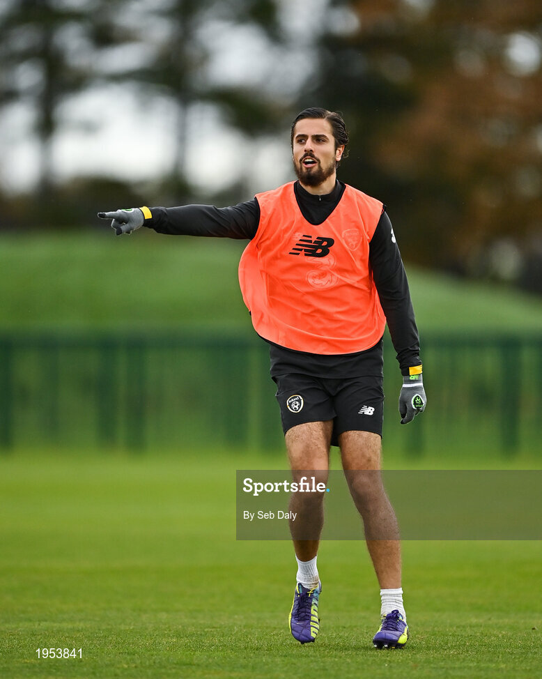 11 November 2020; Zack Elbouzedi during a Republic of Ireland U21 training session at the FAI National Training Centre in Abbotstown, Dublin. Photo by Seb Daly/Sportsfile