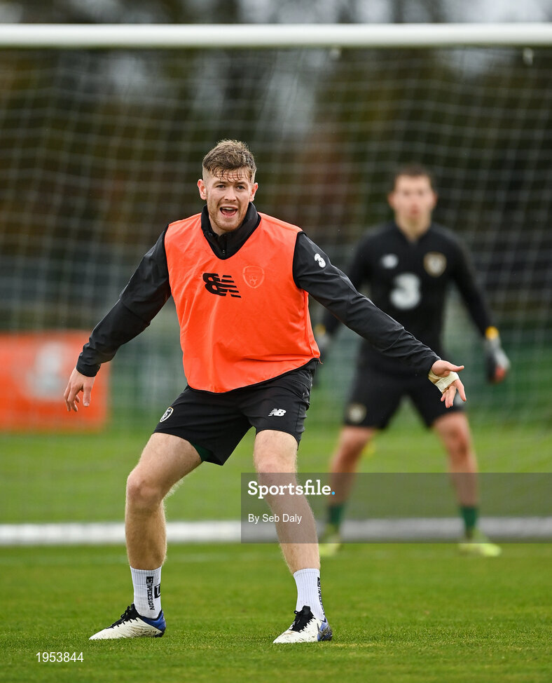 11 November 2020; Nathan Collins during a Republic of Ireland U21 training session at the FAI National Training Centre in Abbotstown, Dublin. Photo by Seb Daly/Sportsfile