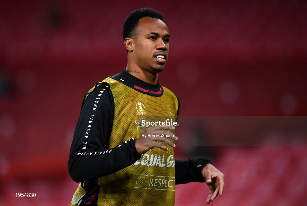 29 October 2020; Gabriel of Arsenal during the UEFA Europa League Group B match between Arsenal and Dundalk at the Emirates Stadium in London, England. Photo by Ben McShane/Sportsfile