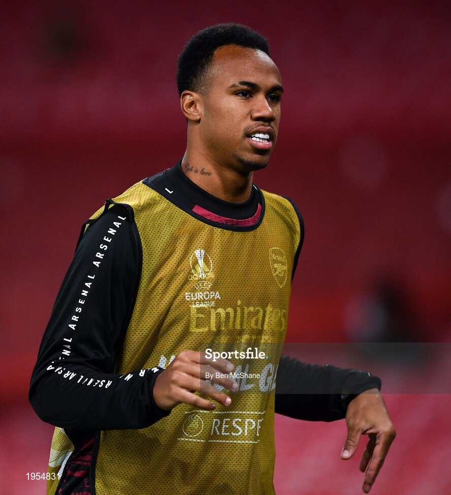 29 October 2020; Gabriel of Arsenal during the UEFA Europa League Group B match between Arsenal and Dundalk at the Emirates Stadium in London, England. Photo by Ben McShane/Sportsfile