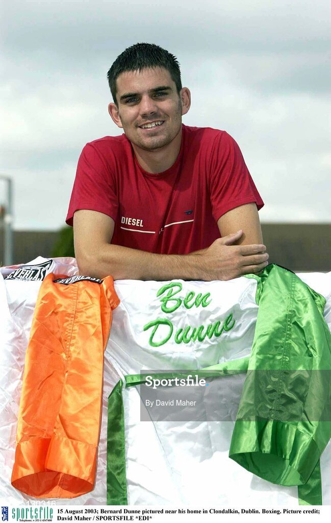 15 August 2003; Bernard Dunne pictured near his home in Clondalkin, Dublin. Boxing. Picture credit; David Maher / SPORTSFILE *EDI*