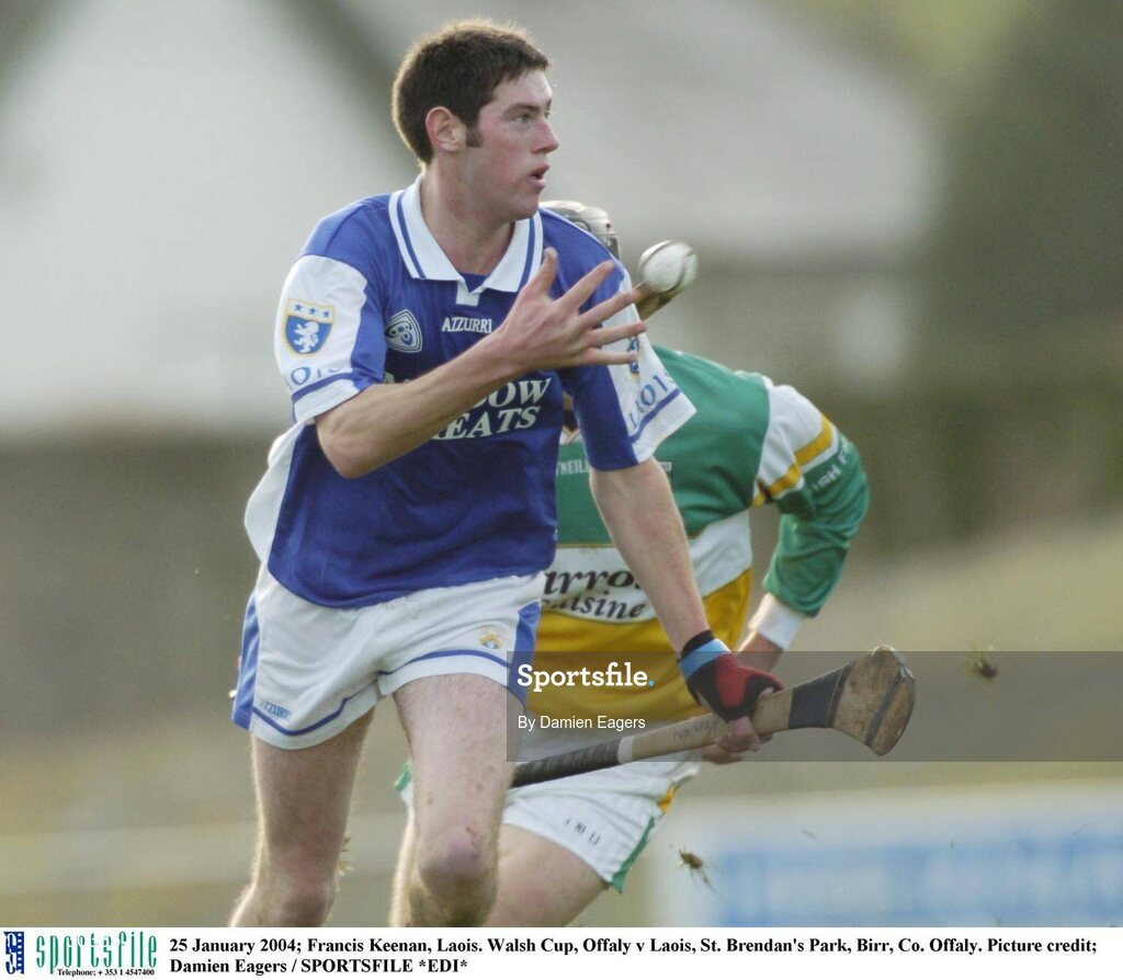 25 January 2004; Francis Keenan, Laois. Walsh Cup, Offaly v Laois, St. Brendan's Park, Birr, Co. Offaly. Picture credit; Damien Eagers / SPORTSFILE *EDI*