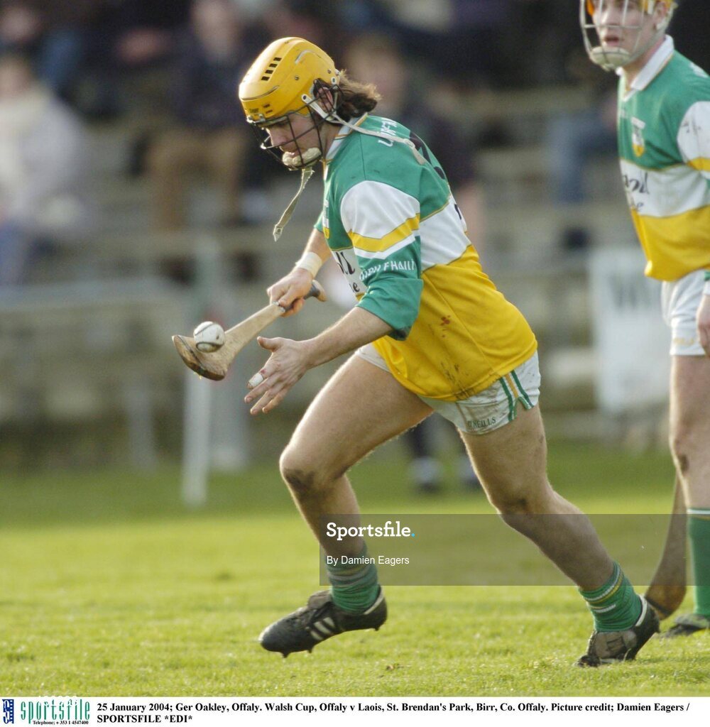 25 January 2004; Ger Oakley, Offaly. Walsh Cup, Offaly v Laois, St. Brendan's Park, Birr, Co. Offaly. Picture credit; Damien Eagers / SPORTSFILE *EDI*