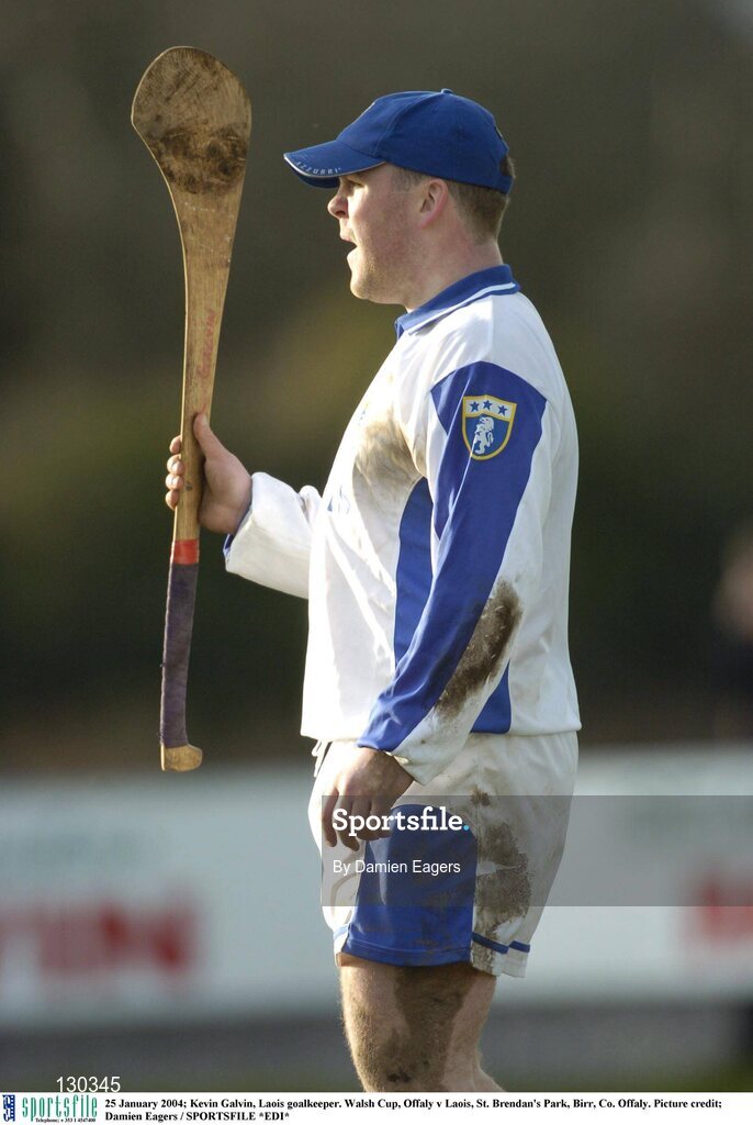 25 January 2004; Kevin Galvin, Laois goalkeeper. Walsh Cup, Offaly v Laois, St. Brendan's Park, Birr, Co. Offaly. Picture credit; Damien Eagers / SPORTSFILE *EDI*