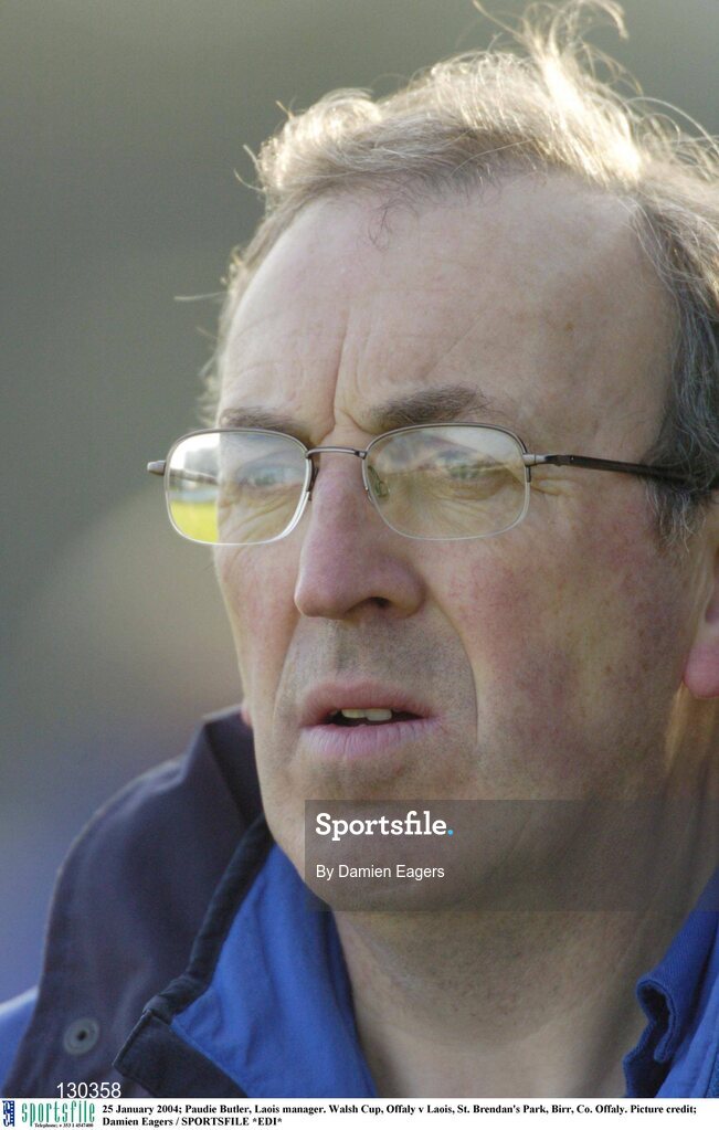 25 January 2004; Paudie Butler, Laois manager. Walsh Cup, Offaly v Laois, St. Brendan's Park, Birr, Co. Offaly. Picture credit; Damien Eagers / SPORTSFILE *EDI*