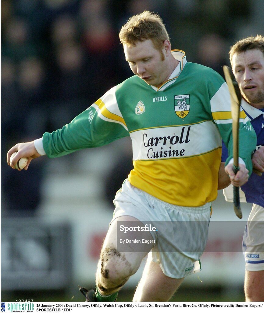 25 January 2004; David Carney, Offaly. Walsh Cup, Offaly v Laois, St. Brendan's Park, Birr, Co. Offaly. Picture credit; Damien Eagers / SPORTSFILE *EDI*