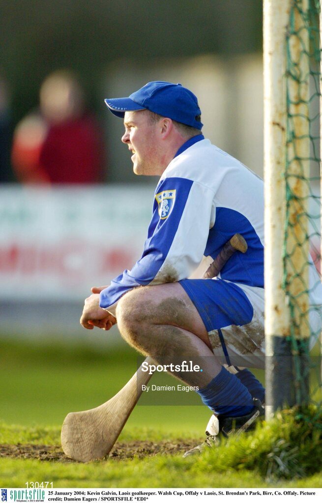 25 January 2004; Kevin Galvin, Laois goalkeeper. Walsh Cup, Offaly v Laois, St. Brendan's Park, Birr, Co. Offaly. Picture credit; Damien Eagers / SPORTSFILE *EDI*