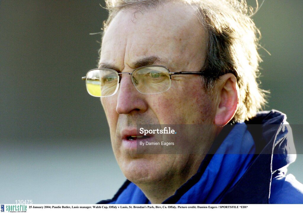 25 January 2004; Paudie Butler, Laois manager. Walsh Cup, Offaly v Laois, St. Brendan's Park, Birr, Co. Offaly. Picture credit; Damien Eagers / SPORTSFILE *EDI*