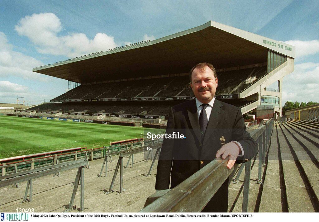 8 May 2003; John Quilligan, President of the Irish Rugby Football Union, pictured at Lansdowne Road, Dublin. Picture credit; Brendan Moran / SPORTSFILE