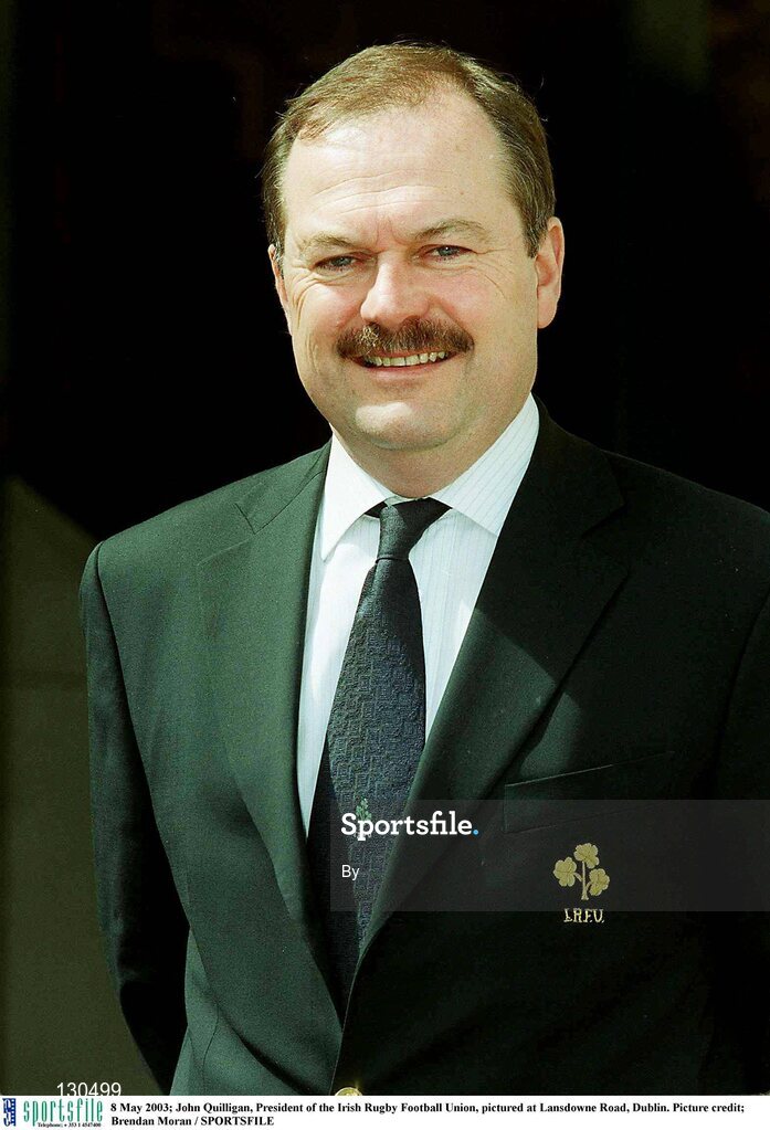 8 May 2003; John Quilligan, President of the Irish Rugby Football Union, pictured at Lansdowne Road, Dublin. Picture credit; Brendan Moran / SPORTSFILE