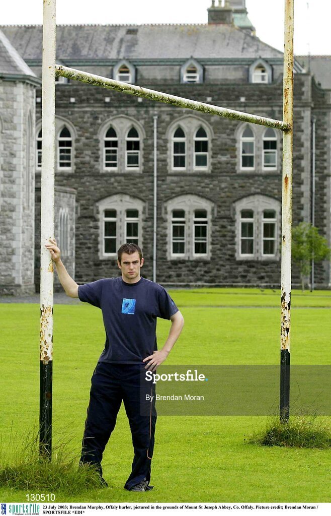 23 July 2003; Brendan Murphy, Offaly hurler, pictured in the grounds of Mount St Joseph Abbey, Co. Offaly. Picture credit; Brendan Moran / SPORTSFILE *EDI*
