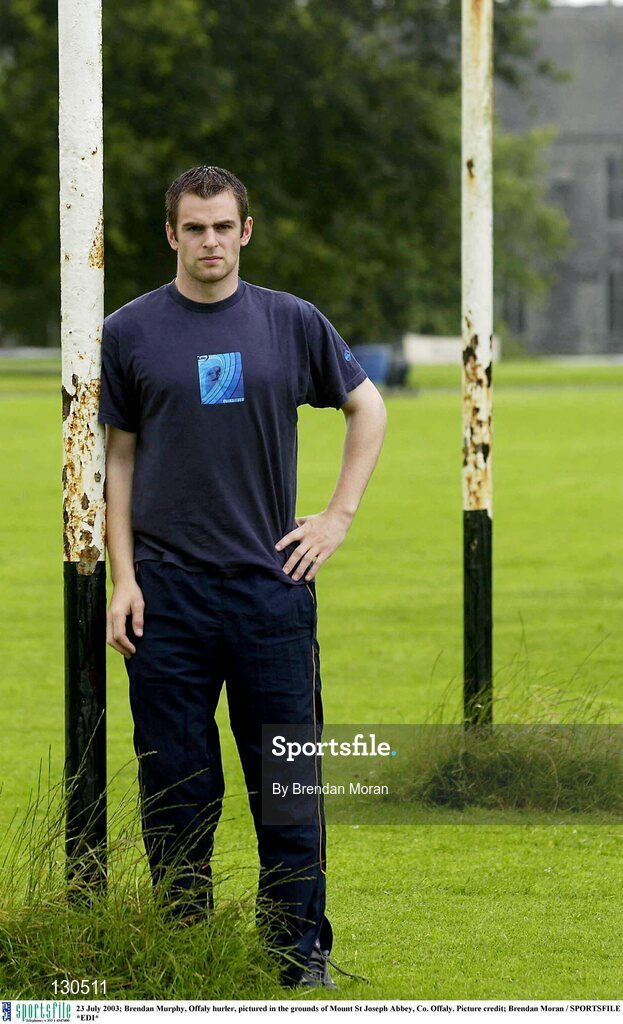 23 July 2003; Brendan Murphy, Offaly hurler, pictured in the grounds of Mount St Joseph Abbey, Co. Offaly. Picture credit; Brendan Moran / SPORTSFILE *EDI*