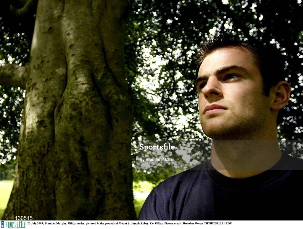 23 July 2003; Brendan Murphy, Offaly hurler, pictured in the grounds of Mount St Joseph Abbey, Co. Offaly. Picture credit; Brendan Moran / SPORTSFILE *EDI*