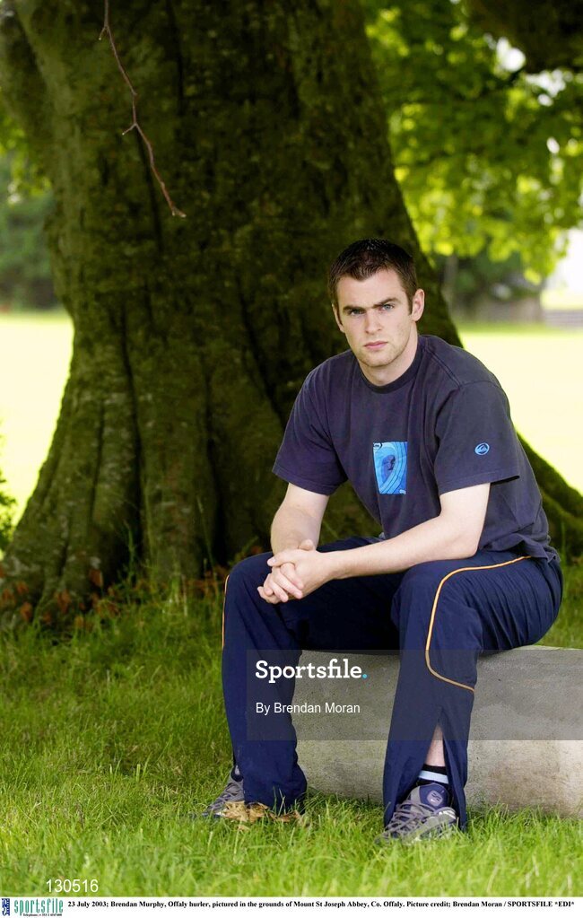 23 July 2003; Brendan Murphy, Offaly hurler, pictured in the grounds of Mount St Joseph Abbey, Co. Offaly. Picture credit; Brendan Moran / SPORTSFILE *EDI*