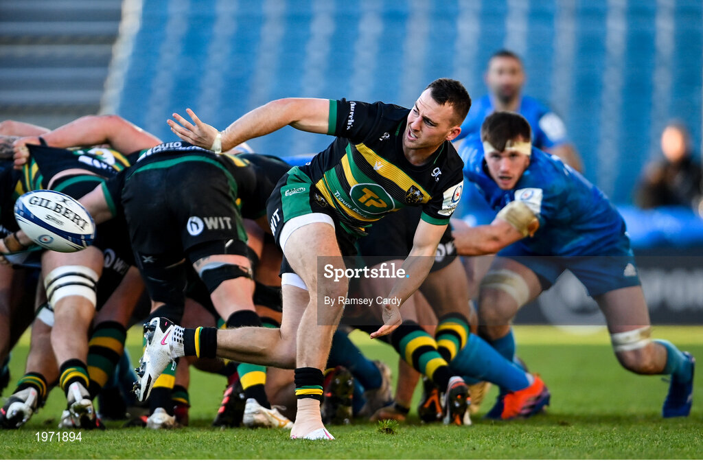 19 December 2020; Tom James of Northampton Saints during the Heineken Champions Cup Pool A Round 2 match between Leinster and Northampton Saints at the RDS Arena in Dublin. Photo by Ramsey Cardy/Sportsfile
