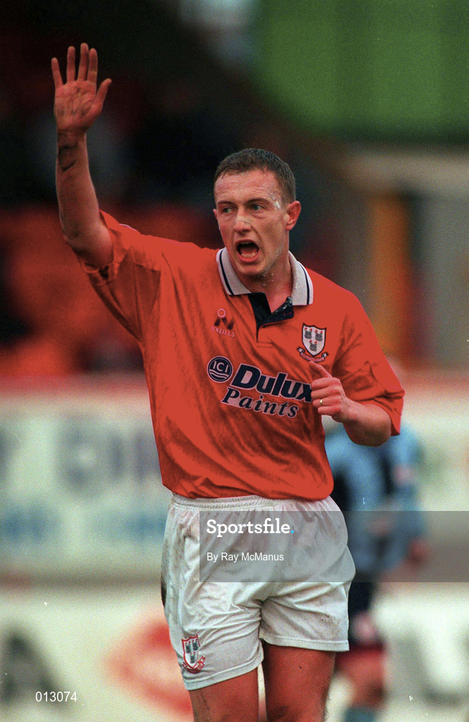 8 December 1996; Dave Campbell of Shelbourne during the Bord Gáis National League Premier Division match between Shelbourne and Sligo Rovers at Tolka Park in Dublin. Photo by Ray McManus/Sportsfile