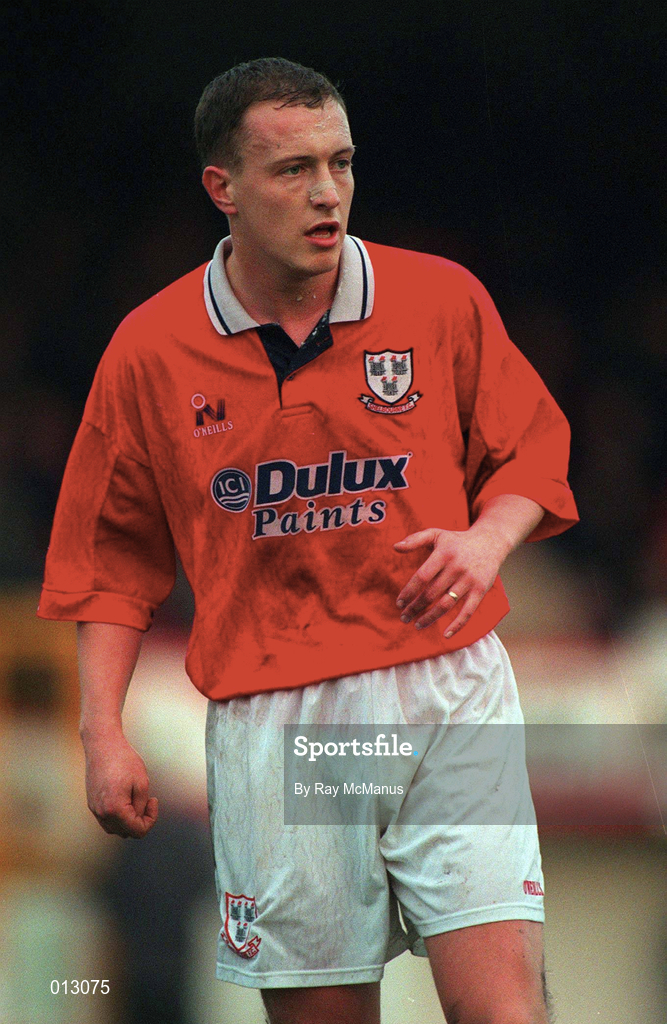 8 December 1996; Dave Campbell of Shelbourne during the Bord Gáis National League Premier Division match between Shelbourne and Sligo Rovers at Tolka Park in Dublin. Photo by Ray McManus/Sportsfile