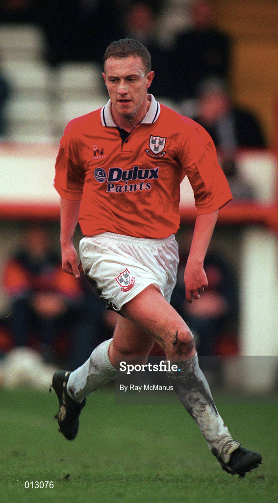 8 December 1996; Dave Campbell of Shelbourne during the Bord Gáis National League Premier Division match between Shelbourne and Sligo Rovers at Tolka Park in Dublin. Photo by Ray McManus/Sportsfile