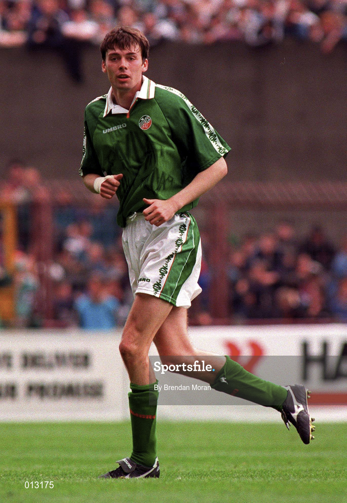 2 June 1996; Gary Breen of Republic of Ireland during the International Friendly match between Republic of Ireland and Croatia at Lansdowne in Dublin. Photo by Brendan Moran/Sportsfile