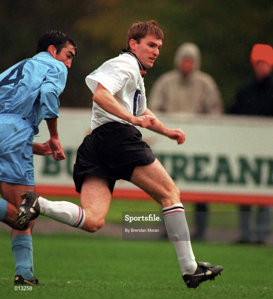 27 October 1996; Joe Gallen of Dundalk during the Bord Gáis National League Premier Division match between Dundalk and UCD at Oriel Park in Dundalk, Louth. Photo by Brendan Moran/Sportsfile