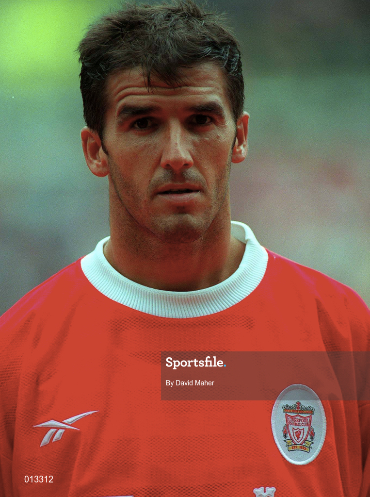 31 July 1998; Karl Heinz Riedle of Liverpool during the Carlsberg Trophy match between St Patrick's Athletic and Liverpool at Lansdowne Road in Dublin. Photo by David Maher/Sportsfile