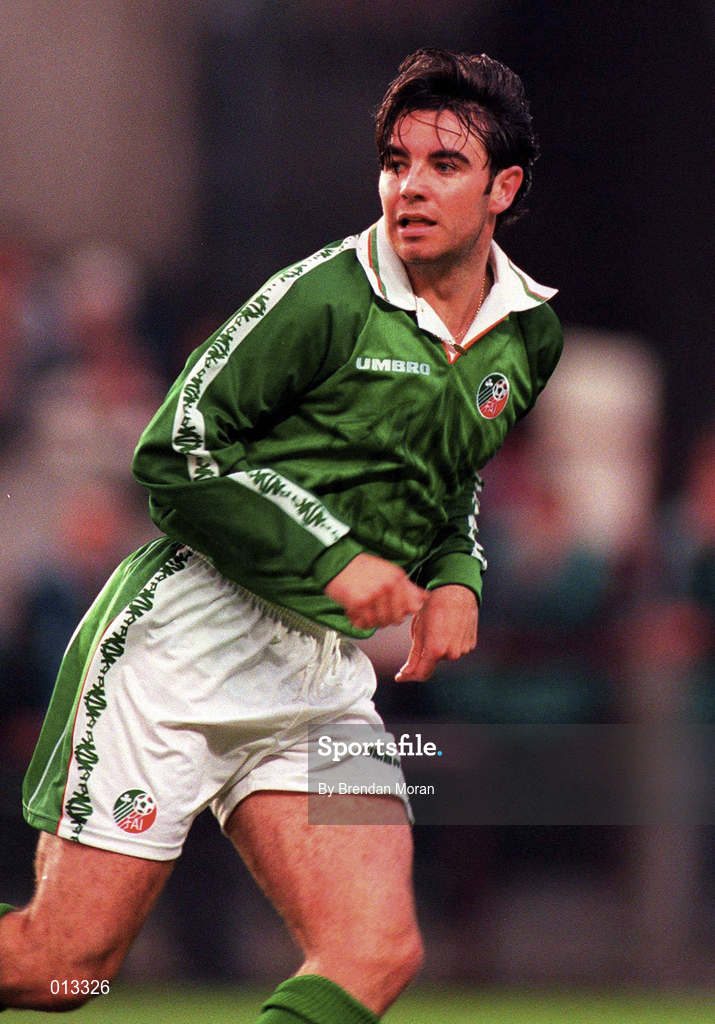 29 May 1996; Keith O'Neill of Republic of Ireland during the International Friendly match between Republic of Ireland and Portugal at Lansdowne in Dublin. Photo by Brendan Moran/Sportsfile