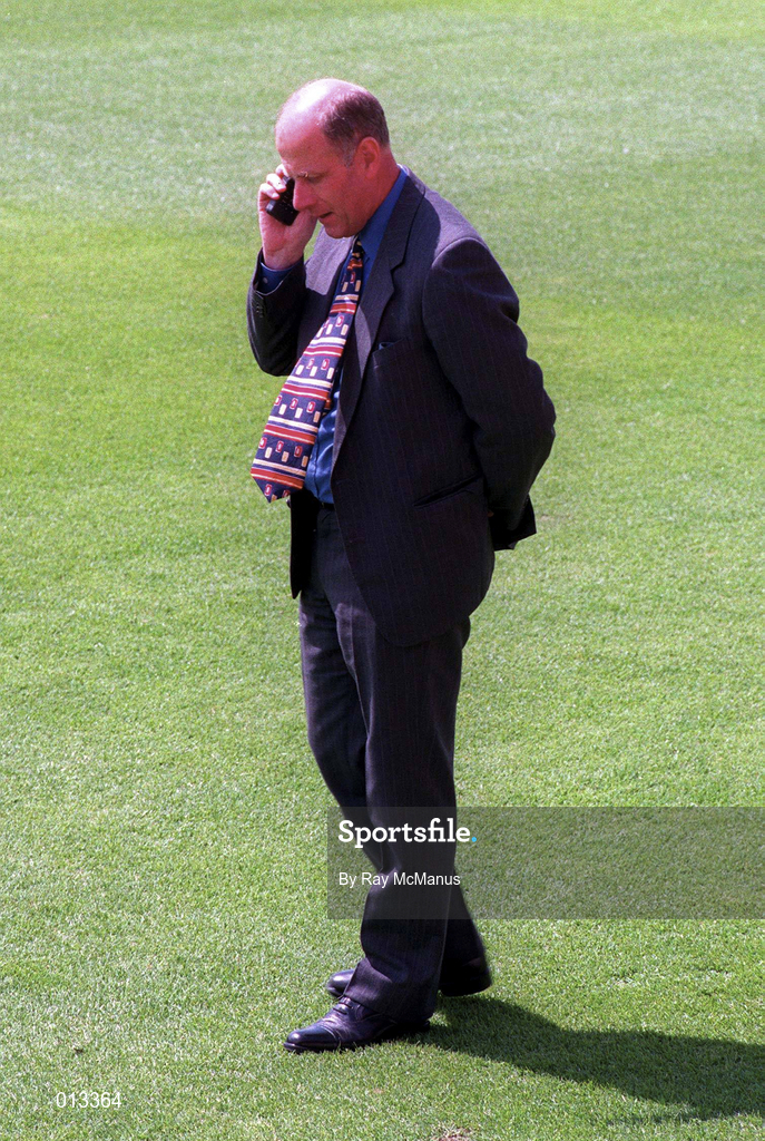 15 July 1998; Laurence MacIntosh, Operations Executive, Rangers, during the postponedment of the UEFA Cup First Qualifying Round 1st Leg match between Shelbourne and Rangers at Tolka Park in Dublin. Photo by Ray McManus/Sportsfile