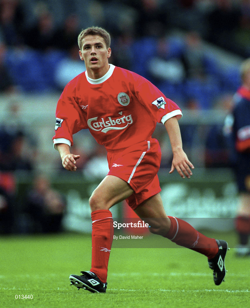 31 July 1998; Michael Owen of Liverpool during the Carlsberg Trophy match between St Patrick's Athletic and Liverpool at Lansdowne Road in Dublin. Photo by David Maher/Sportsfile