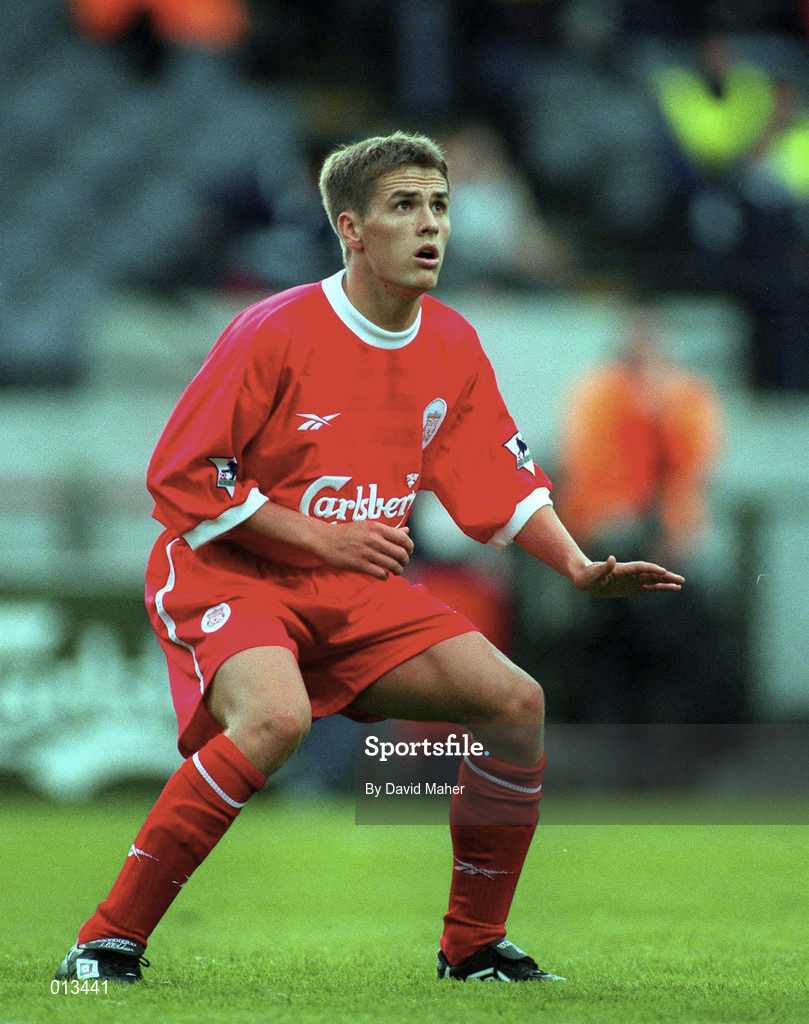 31 July 1998; Michael Owen of Liverpool during the Carlsberg Trophy match between St Patrick's Athletic and Liverpool at Lansdowne Road in Dublin. Photo by David Maher/Sportsfile
